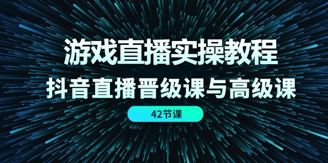 游戏直播实操教程，抖音直播晋级课与高级课（42节）-云慧网创