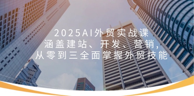 2025AI外贸实战课：涵盖建站、开发、营销, 从零到三全面掌握外贸技能-云慧网创