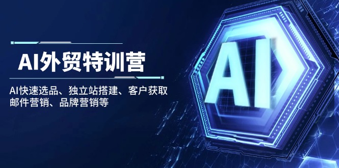 AI外贸特训营：AI快速选品、独立站搭建、客户获取、邮件营销、品牌营销等-云慧网创