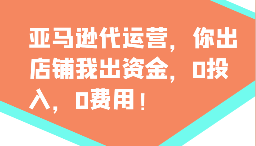 亚马逊代运营，你出店铺我出资金，0投入，0费用，无责任每天300分红，赢亏我承担-云慧网创