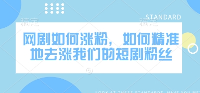 网剧如何涨粉，如何精准地去涨我们的短剧粉丝-云慧网创