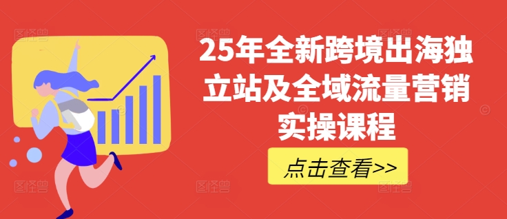 25年全新跨境出海独立站及全域流量营销实操课程，跨境电商独立站TIKTOK全域营销普货特货玩法大全-云慧网创