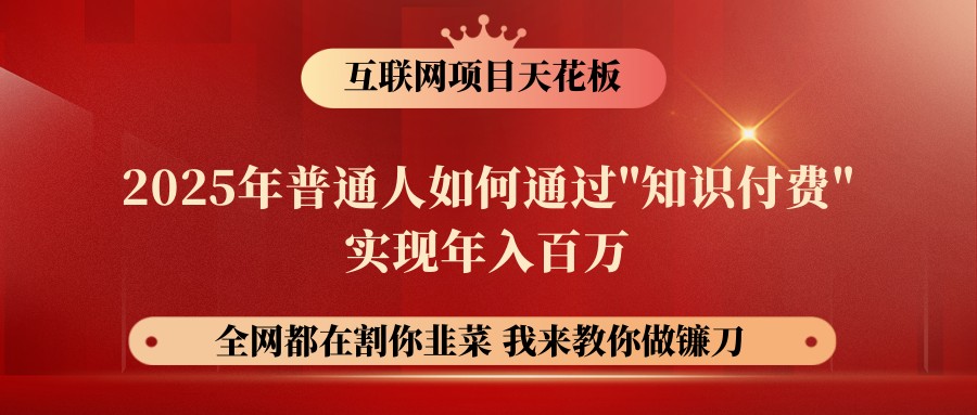 网创项目终点站-镰刀训练营超级IP合伙人，25年普通人如何通过“知识付费”年入百万-云慧网创