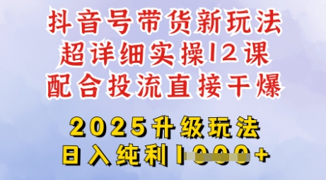2025全新升级抖音带货玩法，一天纯利四位数，从剪辑到选品再到发布投流，超详细玩法揭秘-云慧网创