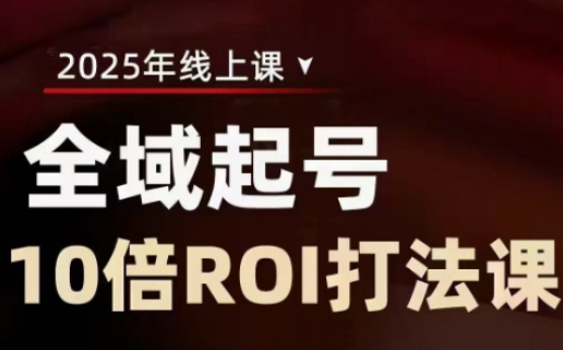 2025全域起号10倍ROI打法课，助你提升直播间的投资回报率-云慧网创