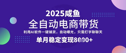 全网首发【闲鱼全自动电商带货】三年磨一剑，一朝露锋芒，单月稳定变现8k+【揭秘】-云慧网创