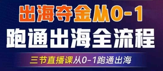 2025出海夺金从0-1跑通出海全流程，三节直播课从0-1跑通出海，教你用AI跑通全流程-云慧网创