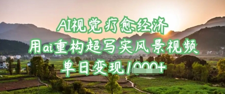 AI视觉疗愈经济：用ai重构超写实风景视频，单日变现多张-云慧网创