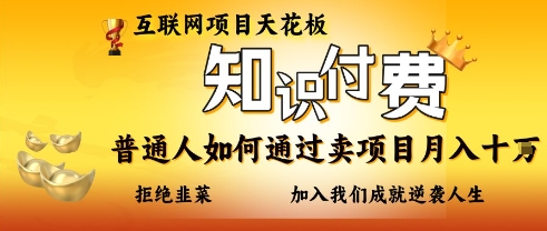 互联网项目天花板，知付付费项目，普通人如何通过卖项目月入十个，拒绝韭菜【揭秘】-云慧网创