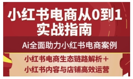 2025小红书电商全链路运营，Ai全面助力小红书电商案例-云慧网创