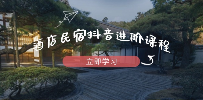 酒店民宿抖音进阶课程，掌握流量渠道与推流逻辑，打造爆款内容-云慧网创
