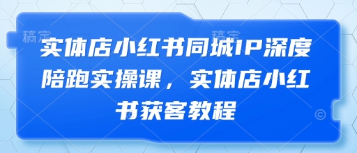 实体店小红书同城IP深度陪跑实操课，实体店小红书获客教程-云慧网创
