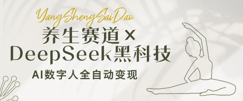 养生赛道+DeepSeek黑科技：AI数字人全自动变现，小白也能月入过W-云慧网创