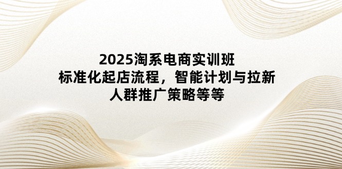 2025淘系电商实训班：标准化起店流程，智能计划与拉新，人群推广策略等等-云慧网创