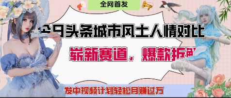 今日头条城市人文对比赛道，制造对立让粉丝站队，引发共鸣及自豪感，发中视频计划轻松月入过1W-云慧网创