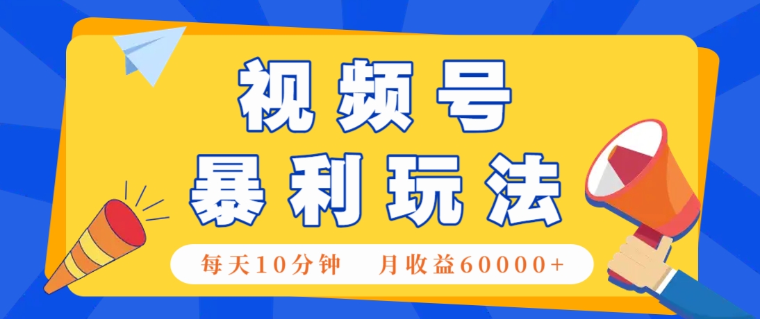 视频号AI赚钱法，每天只需10分钟，月入6万+！(超详细拆解)-云慧网创
