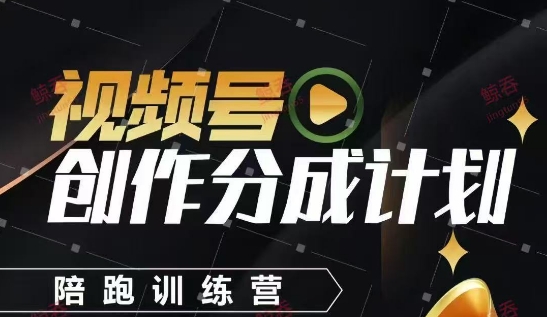视频号创作分成计划陪跑训练营，手把手教会你如何制作视频，细水长流型项目-云慧网创