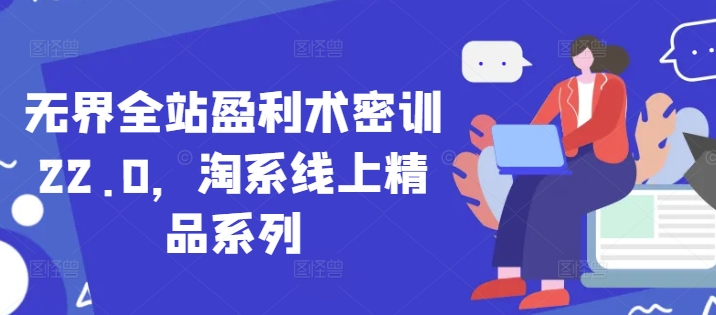 无界全站盈利术密训22.0，淘系线上精品系列-云慧网创