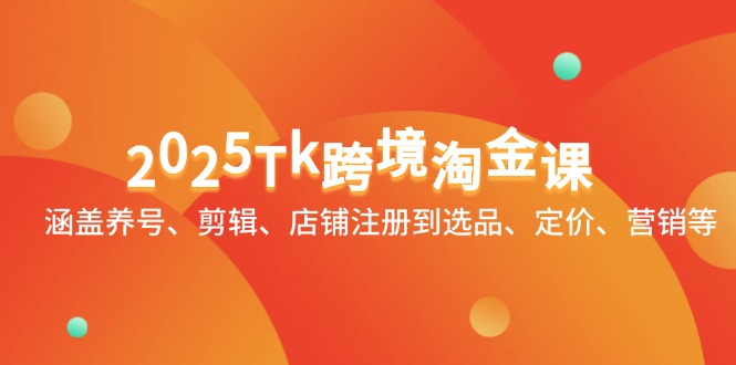 2025Tk跨境淘金课：涵盖养号、剪辑、店铺注册到选品、定价、营销等-云慧网创