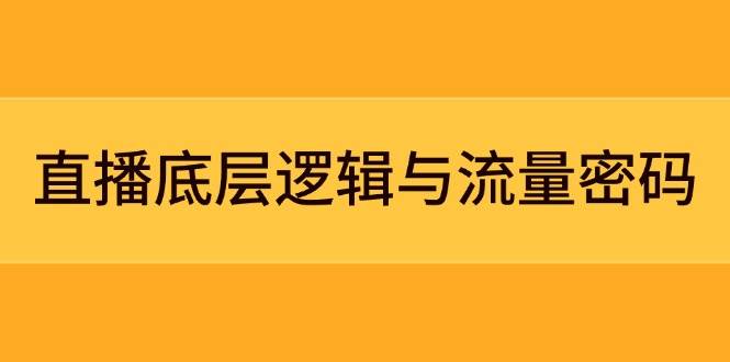 直播底层逻辑与流量密码：定位模型+案例拆解，急速流承接与数据优化全攻略-云慧网创