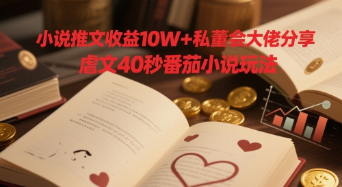 小说推文收益10W+私董会大佬分享，虐文40秒番茄小说玩法-云慧网创