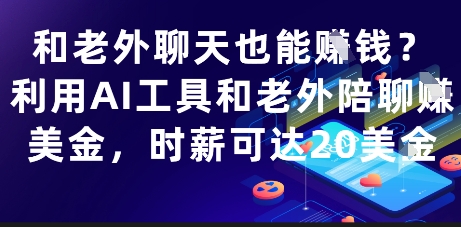 和老外聊天也能挣钱？利用AI工具和老外陪聊挣美金，时薪可达20刀-云慧网创