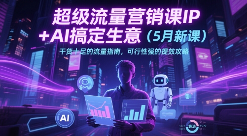 超级流量营销课IP+AI搞定生意(5月新课)干货十足的流量指南，可行性强的提效攻略-云慧网创
