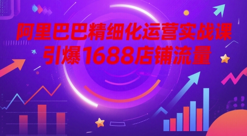 阿里巴巴精细化运营实战课，引爆1688店铺流量-云慧网创
