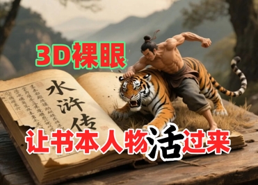 书本人物裸眼3D视频，新的玩法，流量超猛，保姆级教程-云慧网创