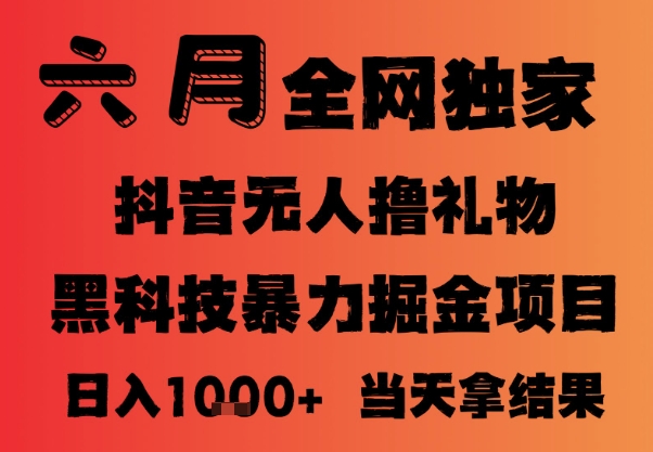25年6月抖音无人直播最新暴力撸音浪掘金，小白可做，可批量矩阵放大，长期稳定日入1k+【揭秘】-云慧网创