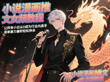 小说漫画推文女频教程，让所有小白从0成为行业内高手，简单暴力兼职轻松挣米-云慧网创