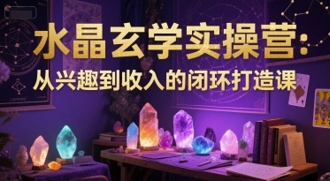 水晶玄学实操营：从兴趣到收入的闭环打造课-云慧网创
