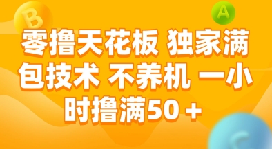 零撸天花板，独家满包技术，不用养机，一小时撸满50+，收益稳定【揭秘】-云慧网创