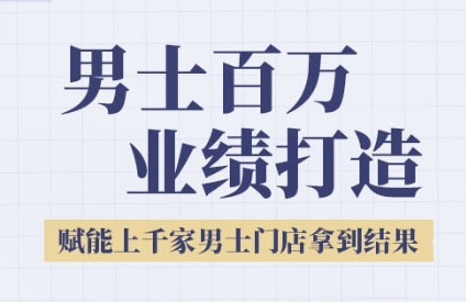2025男士美业百万业绩打造，赋能上千家男士门店拿到结果-云慧网创