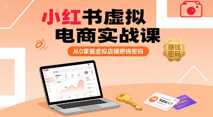 小红书虚拟电商实战课，从0掌握虚拟店铺賺钱密码(更新)-云慧网创