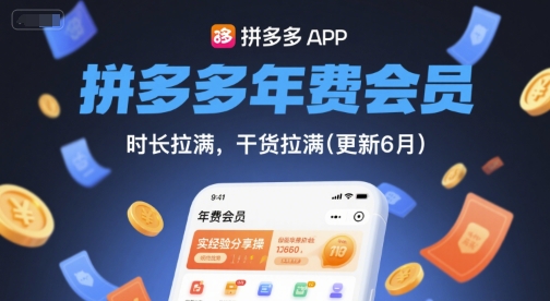 拼多多年费会员，实经验分享操，时长拉满，干货拉满(更新8月)-云慧网创
