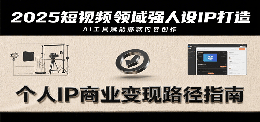 2025短视频领域强人设IP打造，结合爆款案例与AI工具应用，从个人出镜到商业成交转化-云慧网创