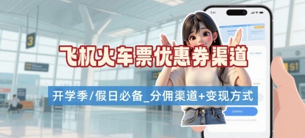 学生党必看！机票火车票优惠券申请渠道 + 项目打法，开学季节日速存-云慧网创