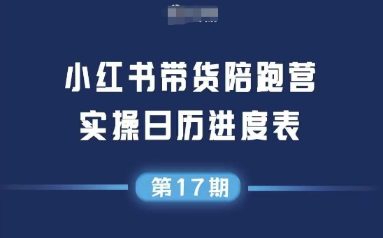 小红书第17期带货陪跑营，不囤货，无不直播，无不投流，通过选品+笔记内容+测品+笔记铺量+矩阵运营打爆款(更新)-云慧网创