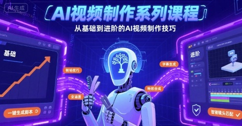 AI视频制作系列课程，从基础到进阶的AI视频制作技巧全涵盖-云慧网创