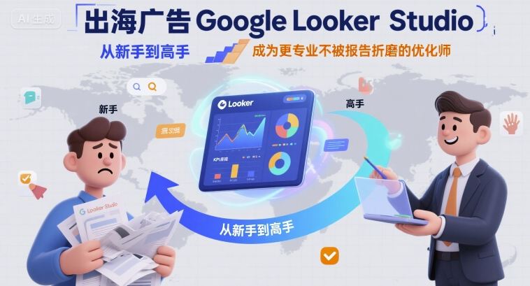 出海广告Google Looker Studio从新手到高手，成为更专业不被报告折磨的优化师-云慧网创