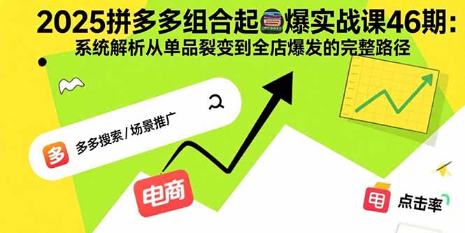 2025拼多多组合起爆实战课46期：系统解析从单品裂变到全店爆发的完整路径-云慧网创