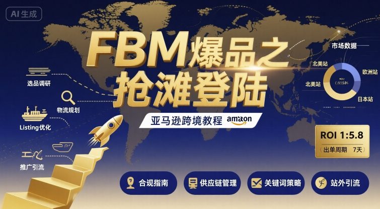 FBM爆品之抢滩登陆-亚马逊跨境教程-云慧网创