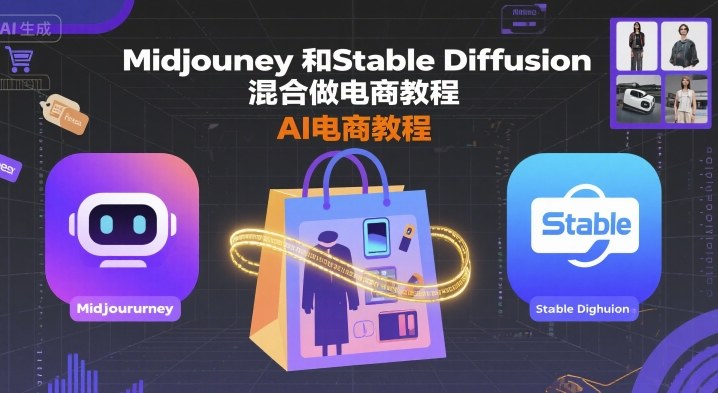 Midjourney和Stable Diffusion混合做电商教程-ai电商教程-云慧网创