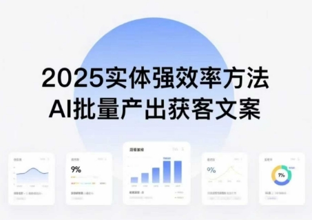 实体强效率方法：AI批量产出获客文案，2025年普通人拥抱AI，实现实体创收-云慧网创