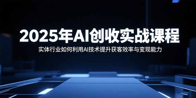 2025年AI创收实战课程：实体行业如何利用AI技术提升获客效率与变现能力-云慧网创
