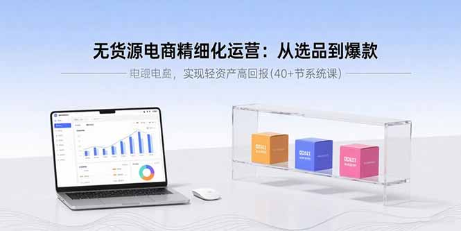 无货源电商精细化运营：从选品到爆款，实现轻资产高回报(40+节系统课-云慧网创