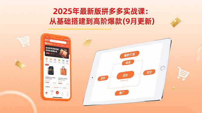 2025年最新版拼多多实战课：从基础搭建到高阶爆款(9月更新-云慧网创