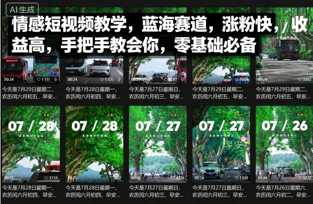 情感短视频教学，蓝海赛道，涨粉快，收益高，手把手教会你，零基础必备-云慧网创