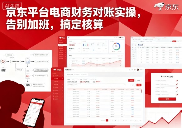 京东平台电商财务对账实操，告别加班，搞定核算-云慧网创